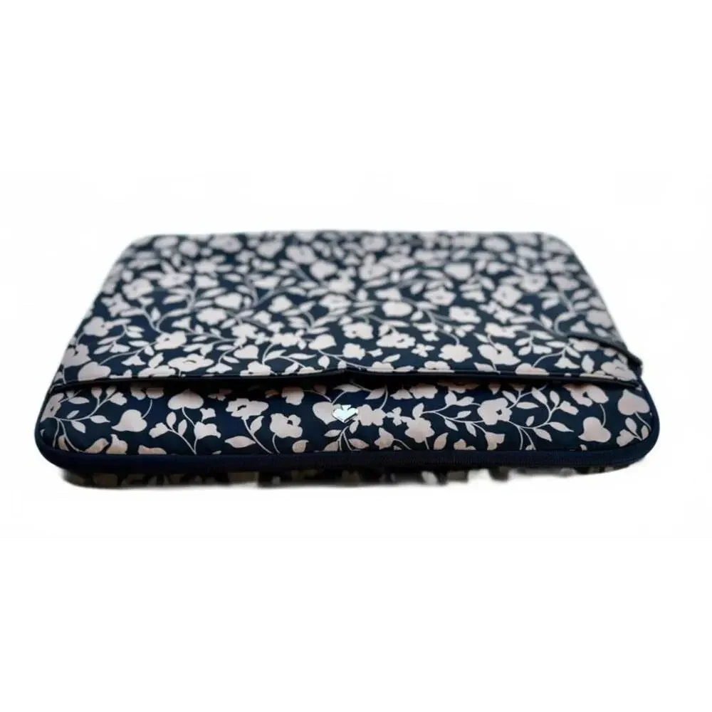 Kate Spade Black & White Floral Padded Laptop Case Sleeve